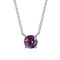 thumbnail image 6 of 1ct Moissanite Pendant Necklace for Women Round Cut D Color VVS1 Red/Blue/Pink Diamond Necklace 925 Sterling Silver Necklace for Women with Certificate, 6 of 9
