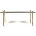 thumbnail image 2 of SAFAVIEH Tait Rustic Solid Coffee Table, Antique Gold/Mirror Top, 2 of 4