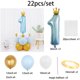 thumbnail image 1 of Juego de globos de látex de aluminio, decoración de fiesta de cumpleaños, boda, Baby Shower, corona de princesa, rosa, rosa, azul, medio, 1 Juego, 1 of 4