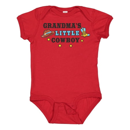 

Inktastic Grandmas Little Cowboy with Cowboy Hat and Boots Gift Baby Boy Bodysuit