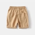 thumbnail image 5 of HAOTAGS School Uniform Shorts for Boys(2–8) Mid-Length Solid Casual Summer Soft Cotton Shorts With Functional Front Pockets Khaki Size 5-6 Years, 5 of 9