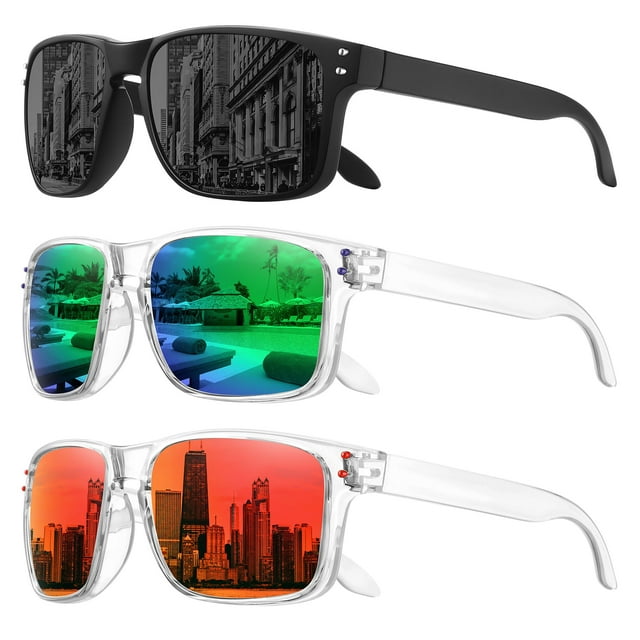 Gafas de Sol Polarizadas MEETSUN Protección UV400 Paquete de 3