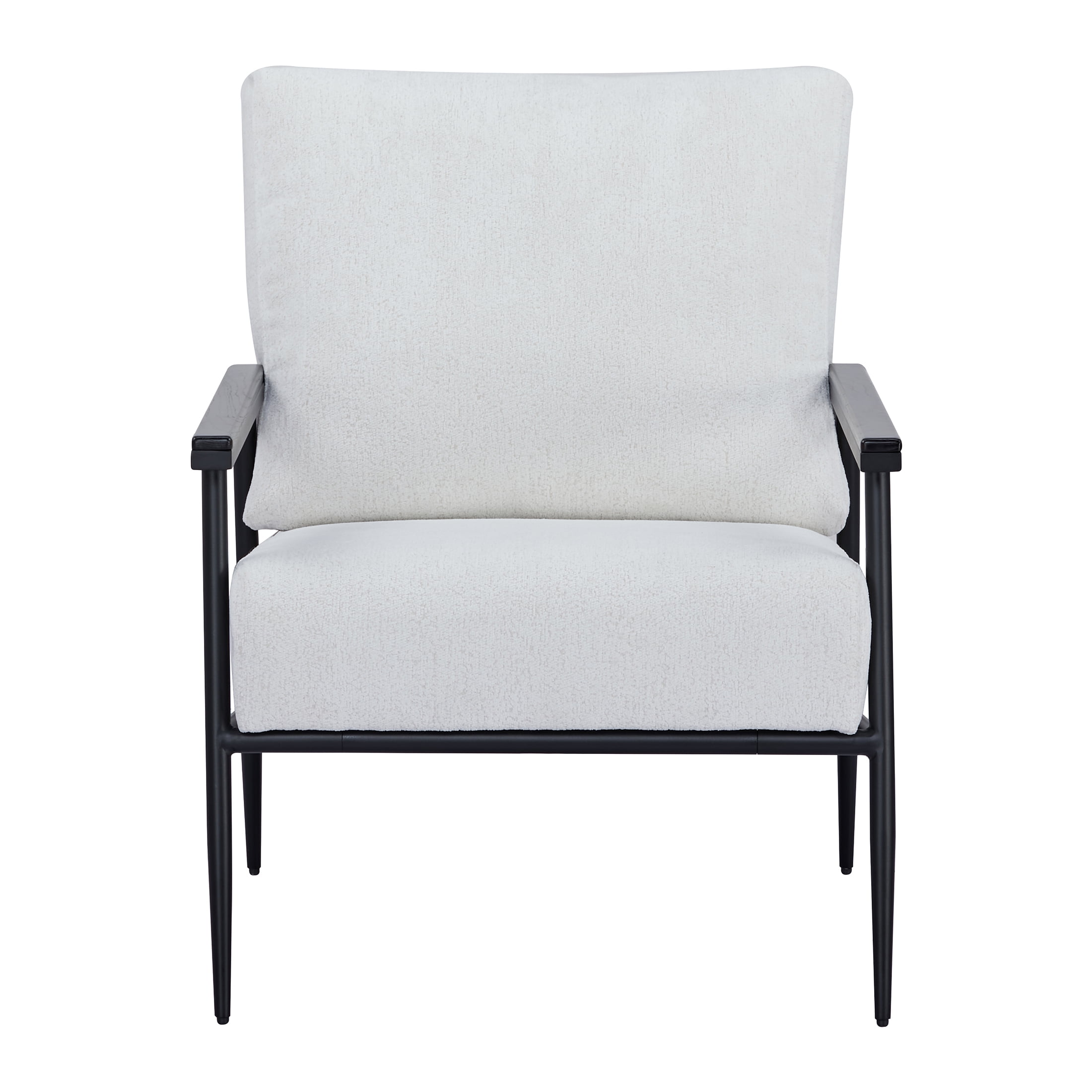 A&D Home Parker Polyester Sherpa Accent Chair, Ivory