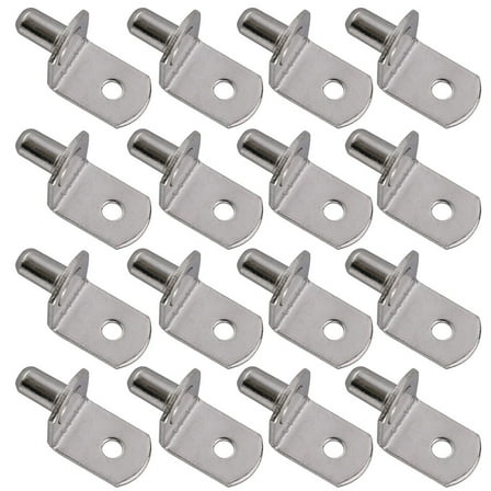 25PCS Heavy Duty Bracket-Style Shelf Support Shelf Pegs Nickel