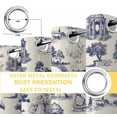 thumbnail image 6 of Farmhouse Country Blackout Curtains for Bedroom/Living Room, Thermal Insulated Kitchen Curtains, Vintage Blue French Garden Horse Swan Grommet Darkening Window Treatment Drapes 52"x63"x2, 6 of 8