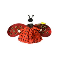 Hxlamzoo Spring Ladybug Goose Outfit Lawn Porch Goose Clothes with Wings Spring Ladybug Outdoor Patio Yard Lawn Art Decoration