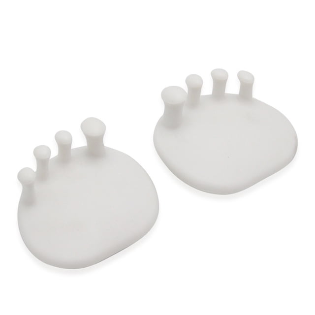 Qarigey Separador de dedos portátil, 2 piezas, ejercitador, enderezador de corrección superpuesto, espaciador pequeño, cuidado de los pies, Cuidado de los pies Blanco