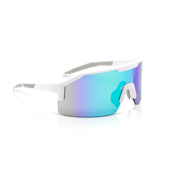 Jackson Safety Safety Glasses - MAXVIEW  Series - Blue/Green Mirror Lens - White Frame - Hardcoat Anti-Scratch