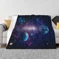 thumbnail image 1 of Fotbe Planets Stars And Galaxies1 Manta de Franela con Estampado, Manta Ultrasuave para Cama, Sofá, Auto, Hipoalergénica y Antibolitas-50"x40", 1 of 6