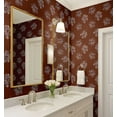 thumbnail image 4 of S4Sassy Hibiscus Flower Wallpaper - Brown Wall Covering, 25" x 60" Self-Adhesive Vinyl Wall Paper, Decorative Walls Wrap, Easy DIY Walls Covering For Bedroom, Living Room, 4 of 9