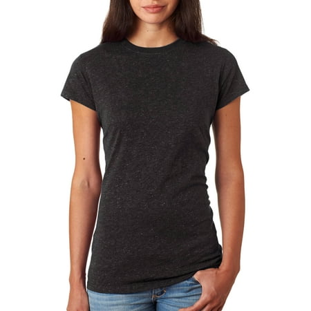 J.America Womens' Glitter T Shirt, Black, X-Large, Style, JA8138