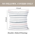 thumbnail image 4 of LALILO Throw Pillow Covers Stripe Striped Geometric Ink Brush Grey Cushion Cover 18" x 18", 2 Pack, 4 of 6