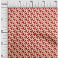 thumbnail image 2 of oneOone Cotton Poplin Twill Red Fabric Houndstooth Sewing Material Print Fabric By The Yard 56 Inch Wide, 2 of 4
