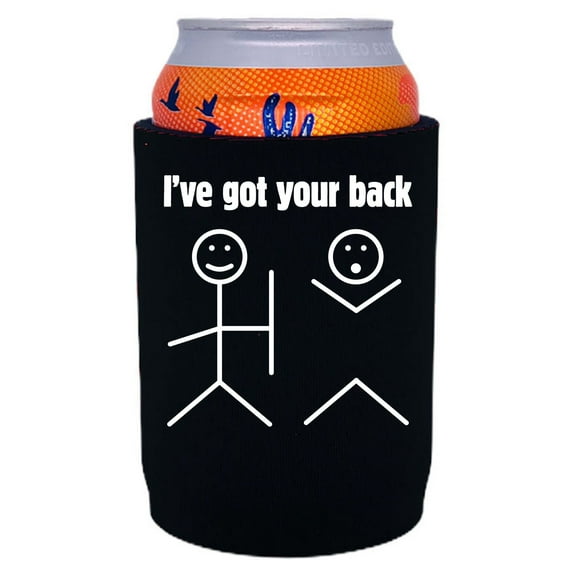 I've Got Your Back Full Bottom Can Coolie (Black)