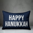 thumbnail image 2 of Creative Products Happy Hanukkah - Navy 14x20 Spun Poly Pillow, 2 of 2