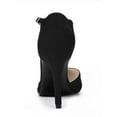 thumbnail image 2 of BLISSFUL STEP Chaussures pour Femmes Bout Rond Talon Aiguille Sandales à Bride en T Noir 7, 2 of 8