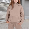 thumbnail image 2 of WERYOUNG Girls Hoodies Long Sleeve Solid Color Hooded Sweatshirts Loose Fit Casual Pullover Hoodies With Pocket For Kids Trendy Tops 2-3 Years, 2 of 4
