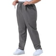 thumbnail image 2 of DARING DIVA Women's Plus Straight Leg Elastic Loose Pockets Trousers Grey 4X, 2 of 6