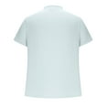 thumbnail image 5 of Kovlvoll Mens Shirts Lightweight Cotton Linen Buttons V Neck Short Sleeve Shirt Summer Casual T-Shirt with Pocket, 5 of 6