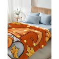thumbnail image 5 of King Flat Sheet Only Autumn Harvest Gnome Pumpkin Soft Microfiber Cooling Bedding Sheets Thanksgiving Maple Leaves Orange Flat Bed Sheet for Hotel,Home Decor, 5 of 9