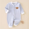 thumbnail image 2 of Curenmufel Newborn Boy Sleepers Infant Baby Boy Winter Clothes One Piece Long Sleeve Zipper Jumpsuit Newborn Boy Game Day Romper (Blue,0-3 Months), 2 of 9