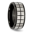 thumbnail image 6 of Auriga Fine Jewelry Stainless Steel Brushed Black IP-plated 9 mm Band for Women Size 12, 6 of 6