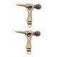 thumbnail image 3 of Key Pendant Microphone Shape Decoration For Backpack Golden Hand Tool Modeling Design 2Pcs, 3 of 3
