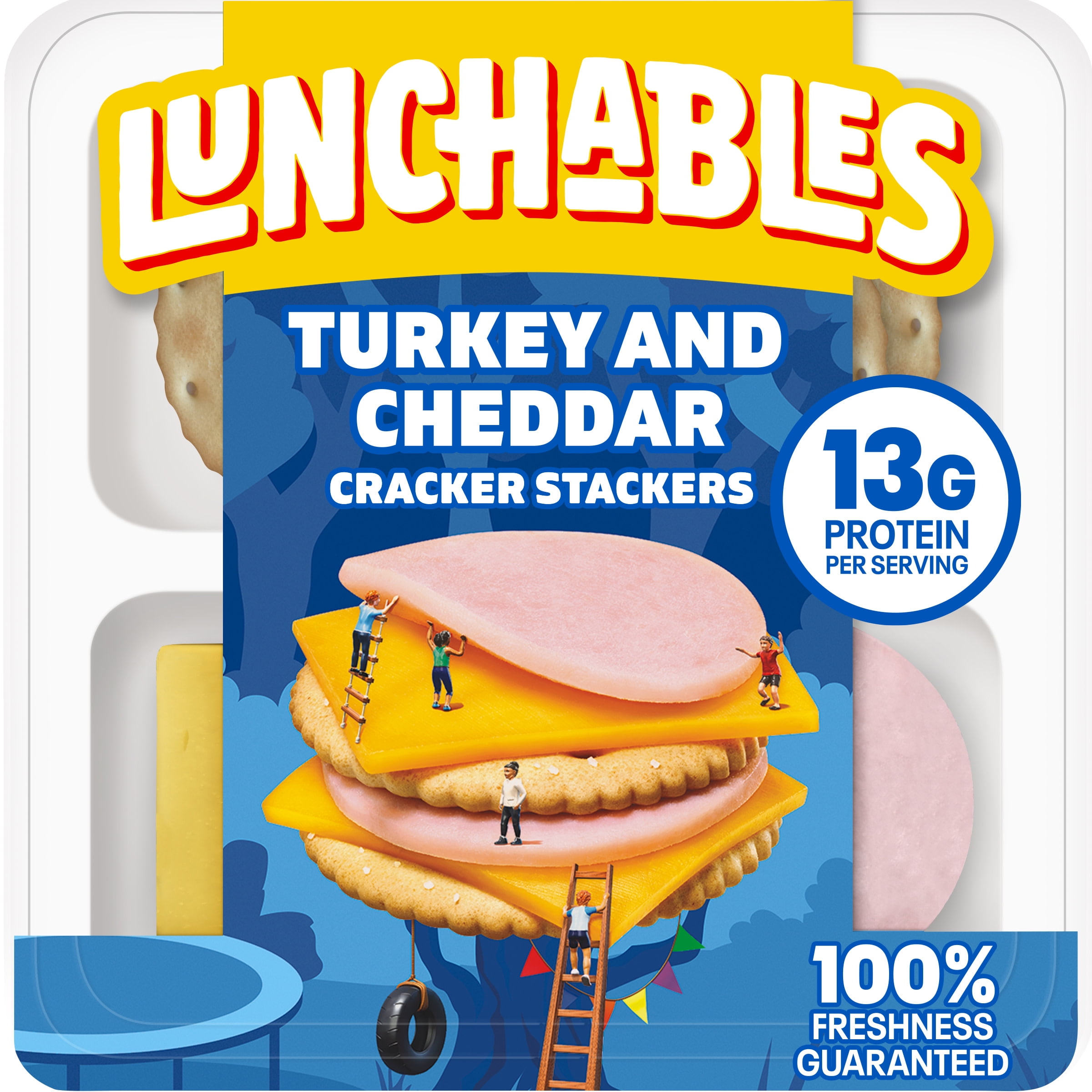Lunchables Turkey & Cheddar Cheese with Crackers Kids Lunch Snack, 3.2 oz Tray