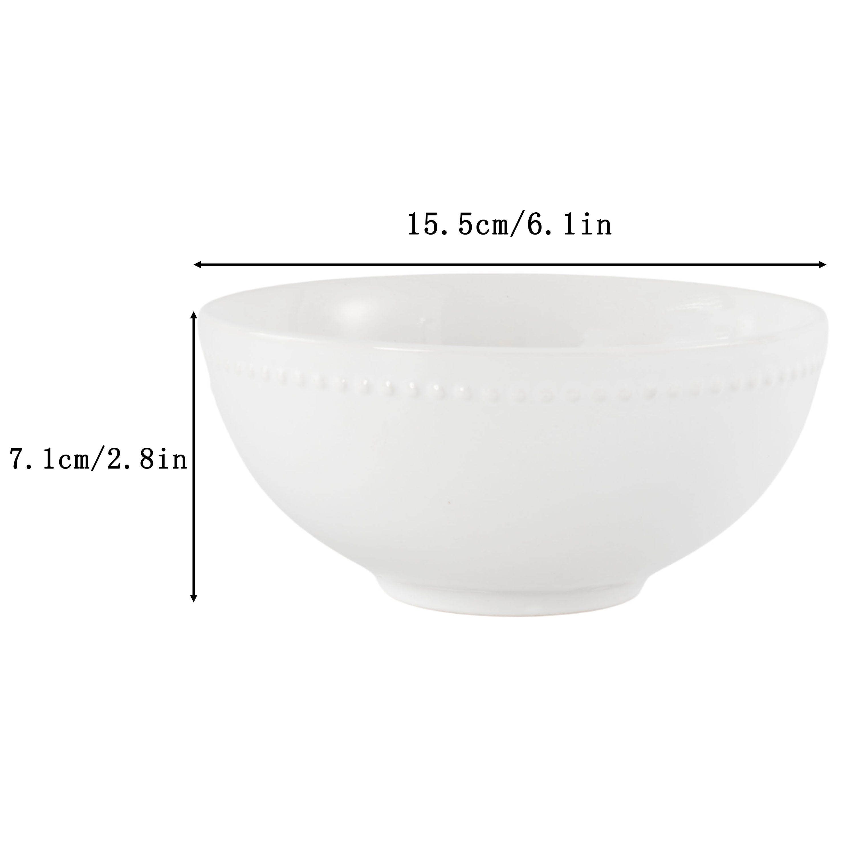 Mainstays 6.1in Brynn White Stoneware Bowl