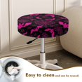 thumbnail image 4 of HUIACONG Pink Bat & Spider Web Polyester Stool Covers Chair Slipcovers with Elastic Fabric, Dust Proof Soft Round Stool Seat Covers for Hotel, 4 of 6