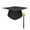 Black/A, variant on 2025 Graduation Cap 9.4x4.7in | Adjustable Mortarboard with Year Tassel | Bachelor's Degree Hat for Adults/Kids Ceremony Photo Props (0.18lb)