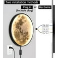 thumbnail image 5 of Raykho 9.5 inch Moon LED Wall Light,Art Deco Lighting,3 Color Temperature Changing,Plug-in for Bedroom,Living Room, 5 of 7