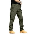 thumbnail image 2 of Mens Cargo Work Pants - Durable Ripstop Tactical Material, Water Resistant Breathable, 7 Multi Pockets, Outdoor Hiking & Construction Pants Army Green L, 2 of 5
