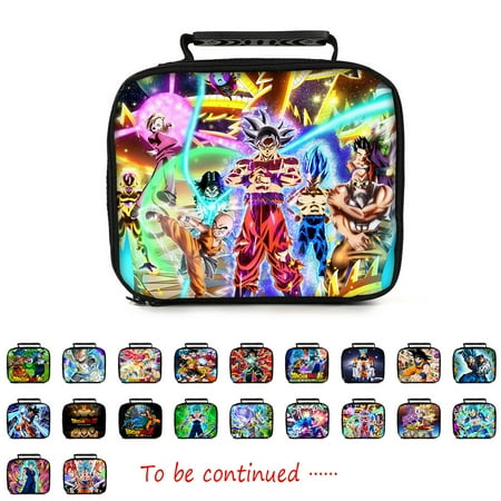 

Dragon Ball Z Goku Cartoon Insulated Lunch Bag Durable Travel Food Bags for Women Kids School Kids Office-P