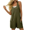 thumbnail image 2 of Sevevn Womens Summer Casual Romper Sleeveless Athletic Trendy Short Jumpsuit Holiday Gift Finder Army Green M, 2 of 9