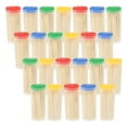 thumbnail image 1 of Cure-dents en Bambou 24 Pcs pour Fruits, Couleurs Assorties, Faciles à Ranger et à Utiliser, 1 of 8