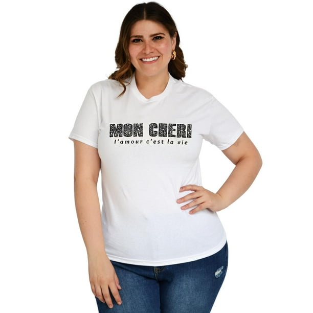 Playera Roman Fashion/Tallas Extras 9001-22 Mon Cherie (Blanco) blanco 38 Roman Fashion PL-ER-9001-22-BLANCO