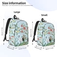 thumbnail image 4 of Balery Chinoiserie Floral Palm Tree Vintage Canvas Backpack for Men and Women - Large Capacity, Durable Travel Laptop Bag for School, Work, Hiking, and Outdoor Activities, 4 of 7