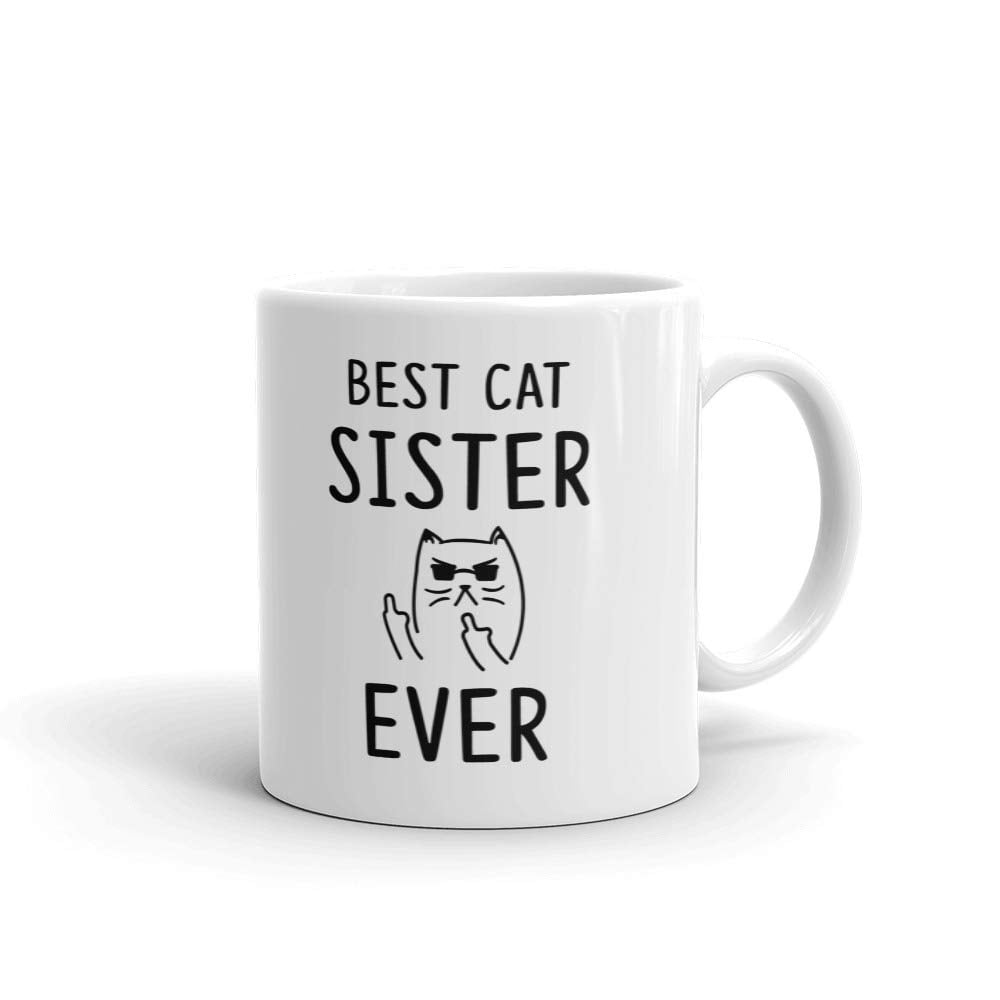 Best Cat Dad Ever Grumpy Rude Middle Finger Cat Coffee Mug Funny Cat Owner Gifts 