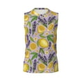 thumbnail image 6 of Lsque Lavender Flowers Print Men's Cotton Blend Sleeveless Muscle Shirts (S-3XL)- Moisture Wicking, Odor Protection, UPF 30+,3X-Large, 6 of 8