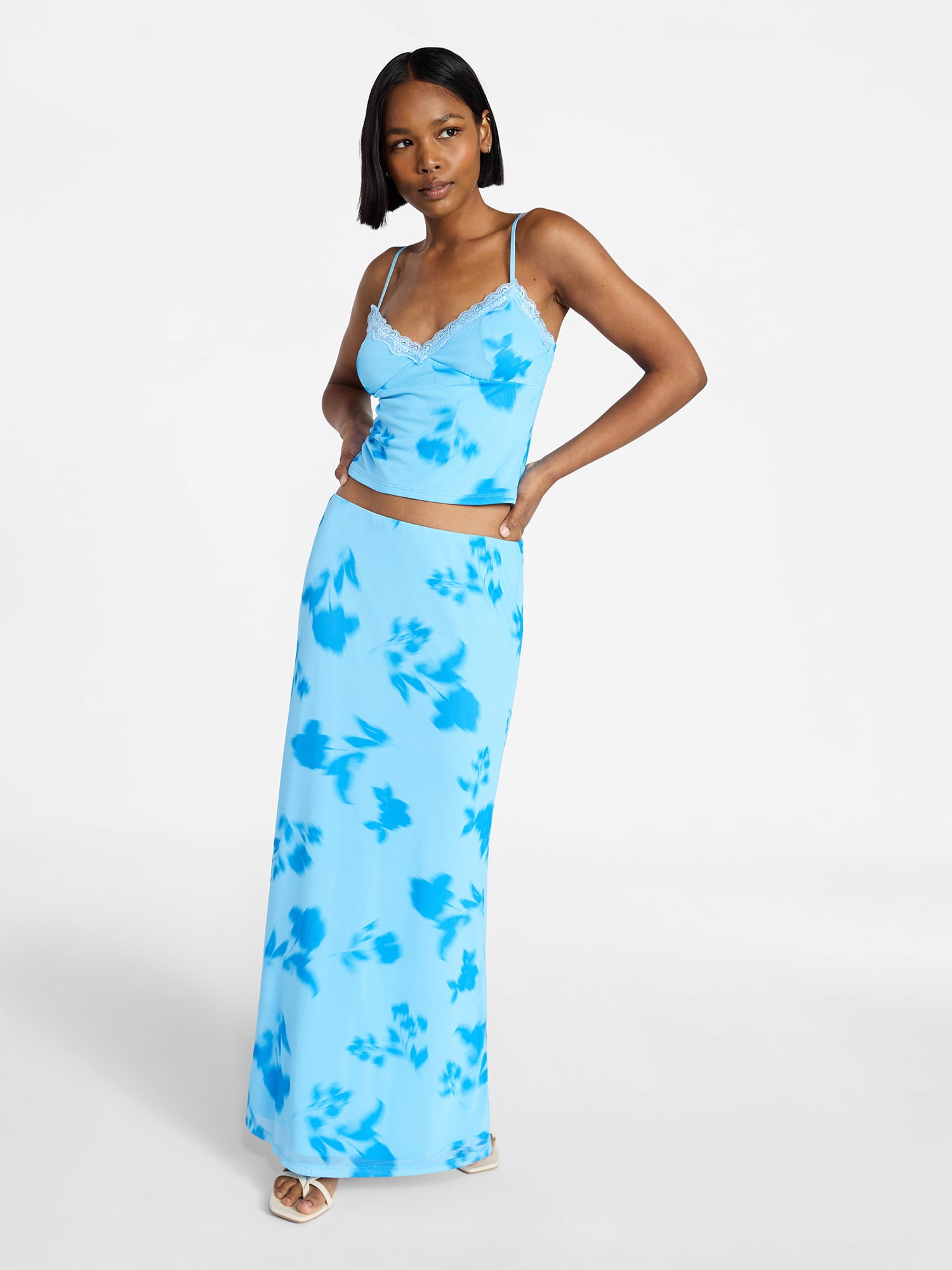 No Boundaries Mesh Maxi Skirt, Women's XXS-XXL