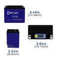 thumbnail image 2 of YTX12-BS Lithium Battery Replacement for PTX12 Motorcycle, 2 of 6