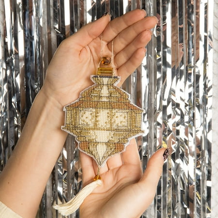 UPC: 4823069638894 | Christmas tree toy cross-stitch kit T-25C Set of pictures Colorful lanterns