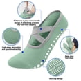 thumbnail image 6 of Babcutegg 3PC Pilates Socks for Women Breathable Soild Color with Webbing Strechy Non-Slip Womens Indoor Sports Wear Green Size Free Size, 6 of 9