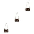 thumbnail image 3 of Transemion Durable Small Handbag Fashionable And Versatile Wide Application Made With PU Handbags For Women brown 3Set, 3 of 6