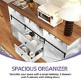 thumbnail image 3 of Uforic Farmhouse Buffet Sideboard Cabinet w/ Sliding Doors, Drawers for Kitchen, Living Room, White, 3 of 9
