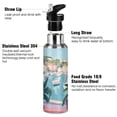 thumbnail image 3 of Yayeee 20oz Insulated Water Bottle Double Wall Stainless Steel with Flip Straw Lid, Sea Boat, 3 of 7