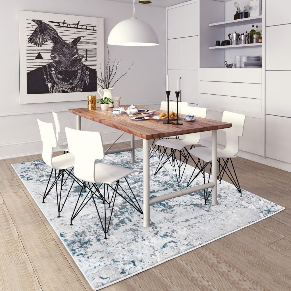Luxe Weavers Modern Abstract Design Turquoise 9x12 Area Rug for Bedroom or Living Room