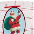 thumbnail image 4 of Hallmark Medium Horizontal Christmas Gift Bag (Santa on Red Plaid), 4 of 4