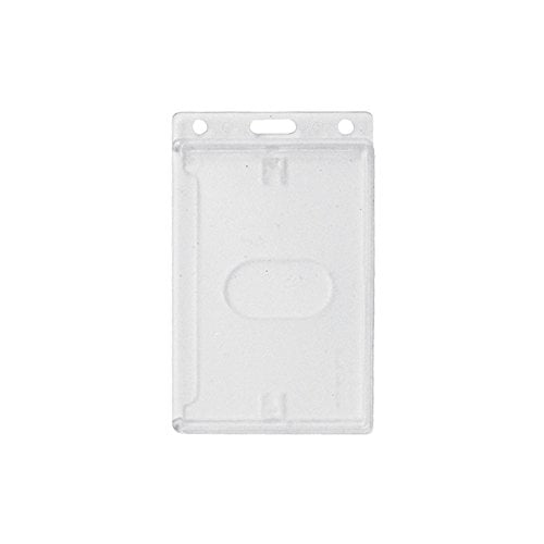 Rigid Hard Plastic ID Access Credential Badge Holder Vertical